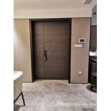 Fashion Design Aluminum Frame Interior Metal Wood Doors